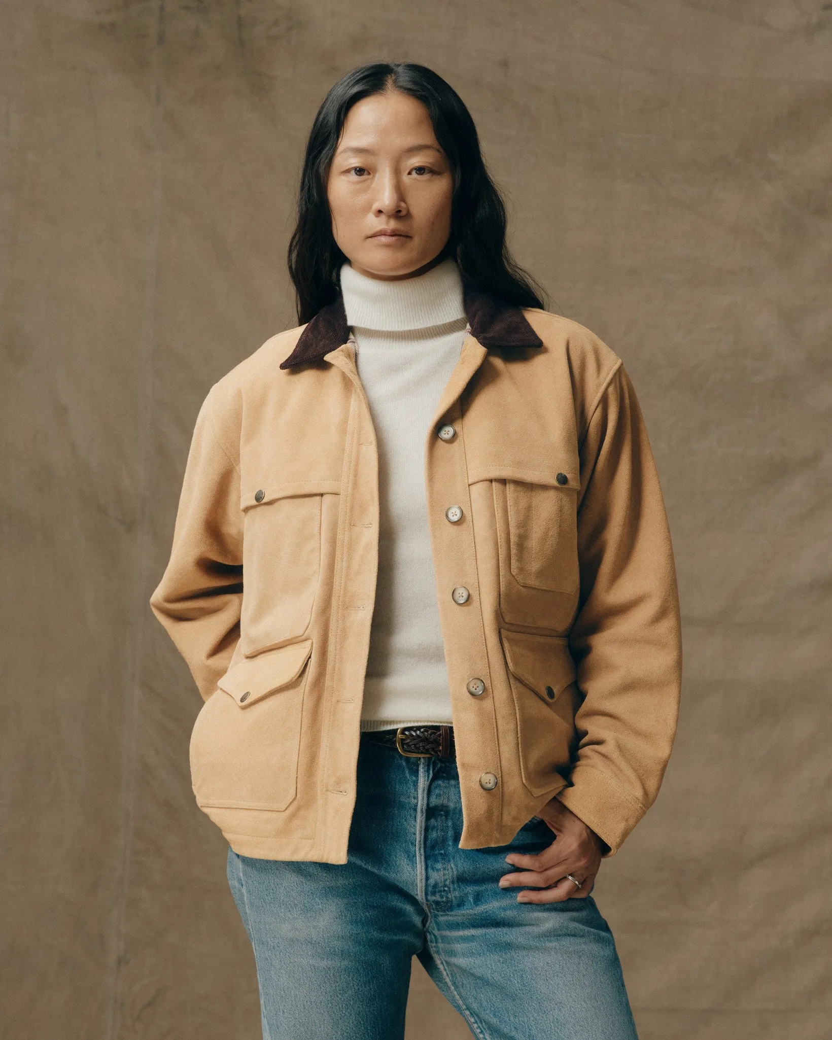 Women's Suede Leather Cruiser - Tan sold by Filson