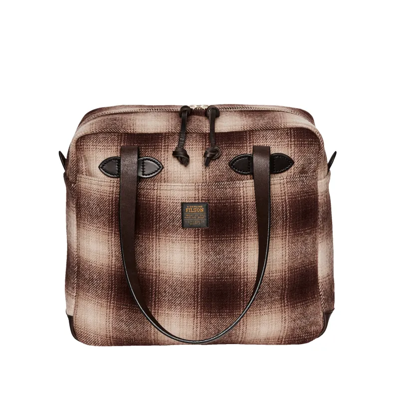 Mackinaw Wool Zipper Tote Bag - Brown / Tan Ombre sold by Filson