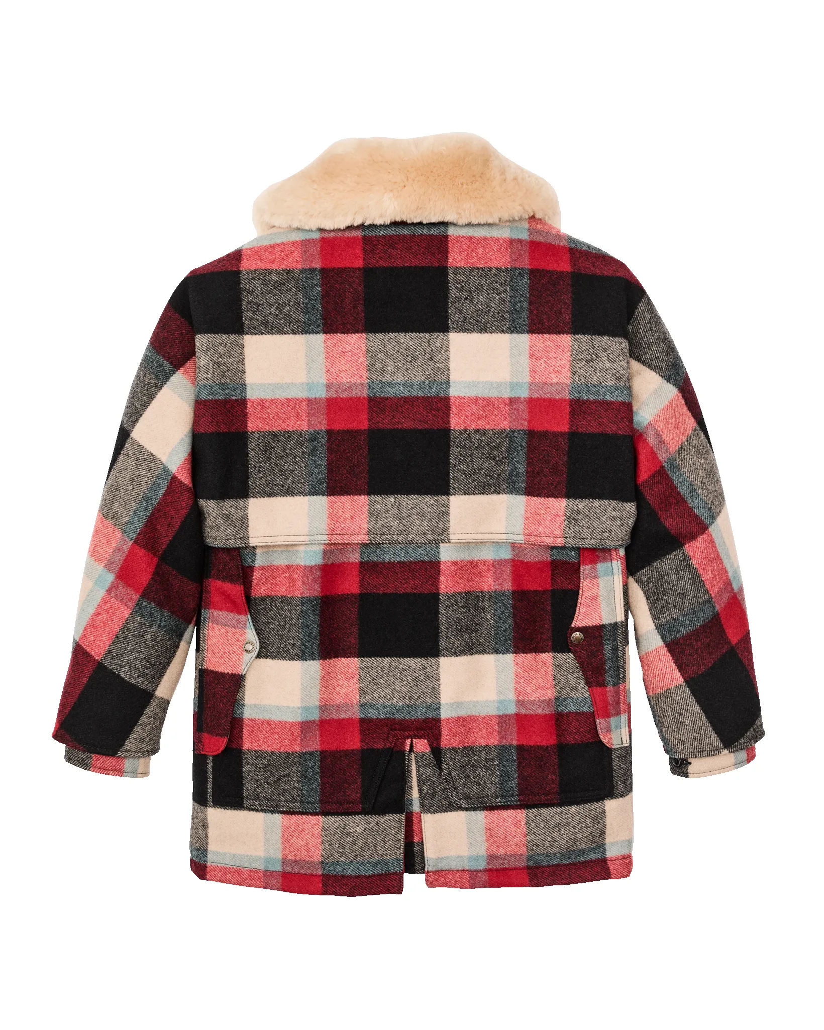 Lined Mackinaw Wool Packer Coat - Red / Cream / Blue Plaid sold by Filson product image thumbnail 5