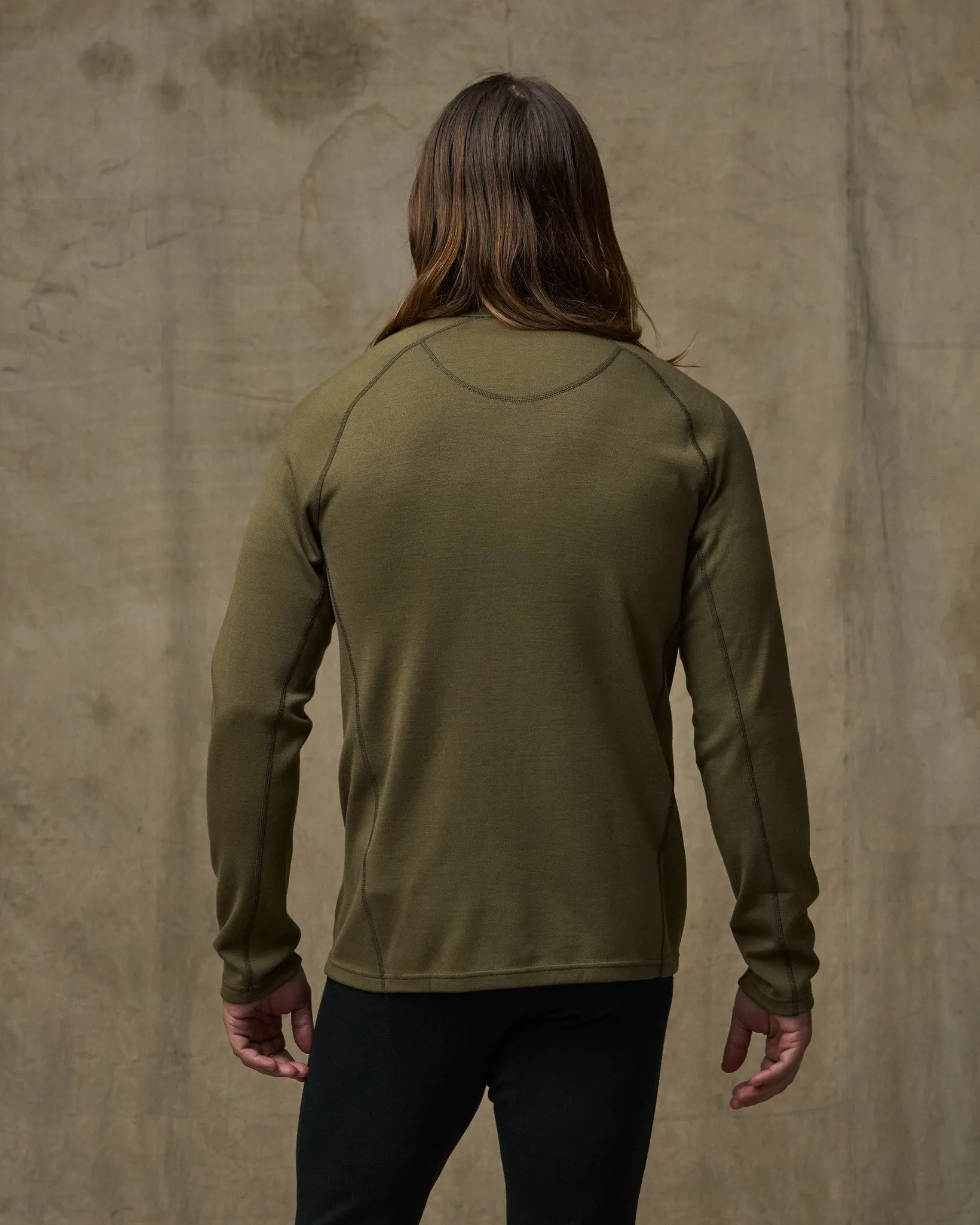 400g Merino Wool Long Sleeve Half-zip - Dark Olive sold by Filson product image thumbnail 2