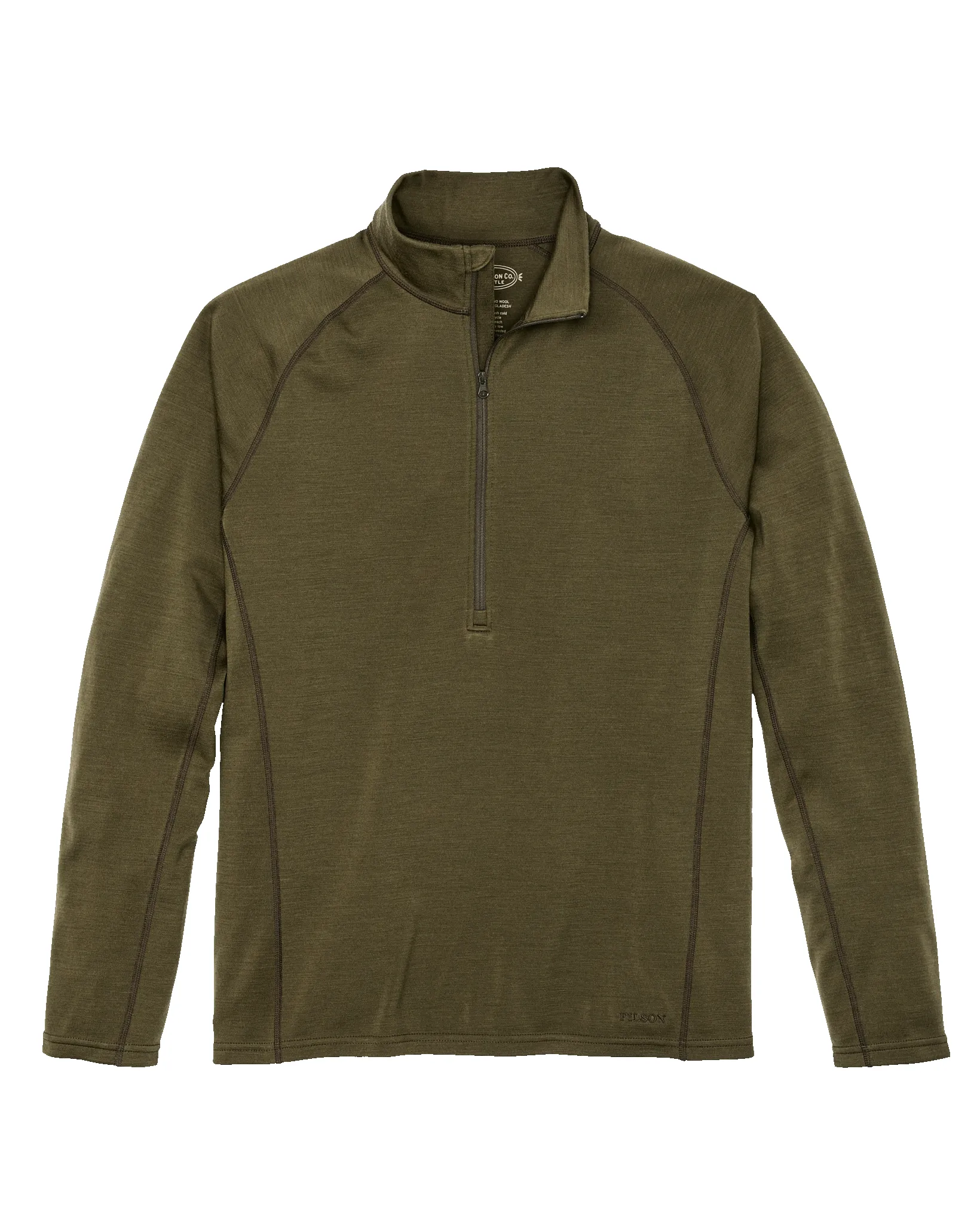 400g Merino Wool Long Sleeve Half-zip - Dark Olive sold by Filson product image thumbnail 3