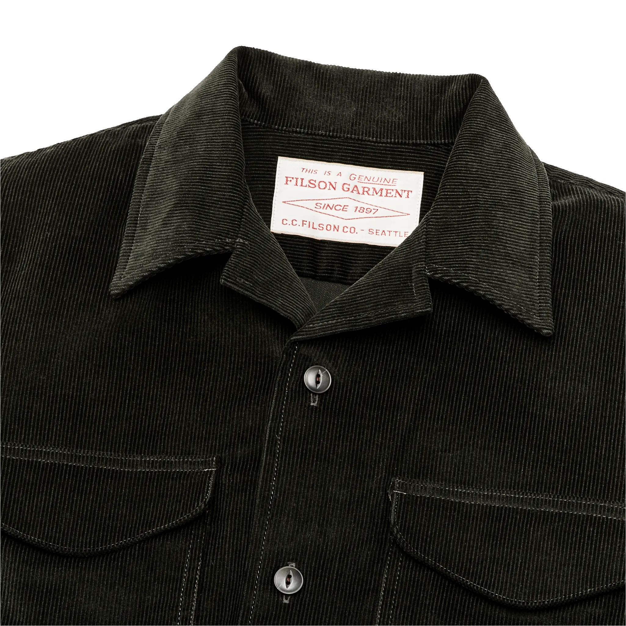 Corduroy Camp Shirt - Dark Green sold by Filson product image thumbnail 5