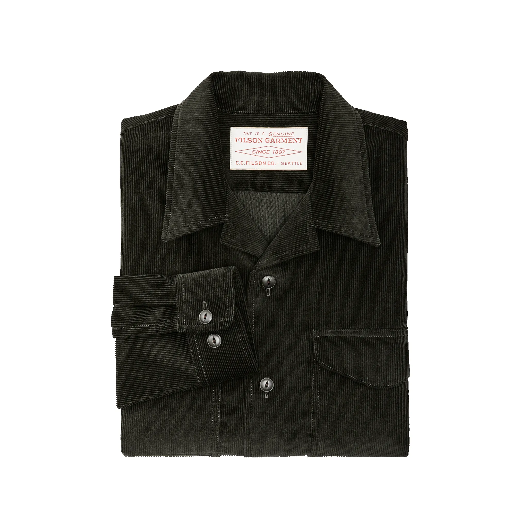 Corduroy Camp Shirt - Dark Green sold by Filson product image thumbnail 3