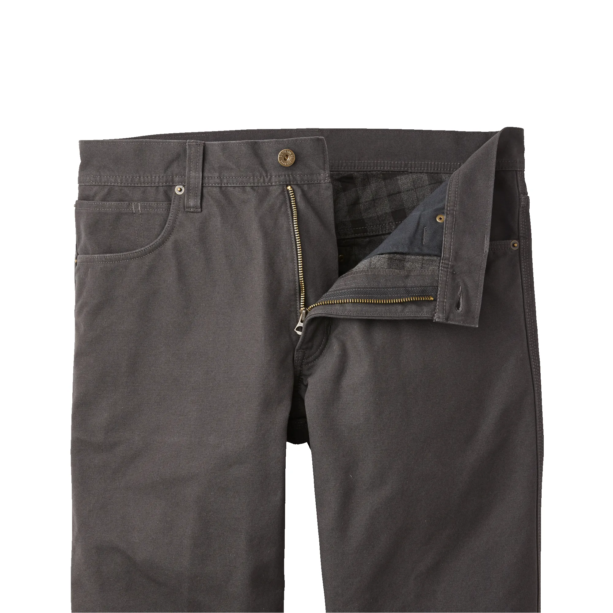 Flannel-lined Dry Tin Cloth Pants - Raven W/charcoal/black sold by Filson product image thumbnail 4