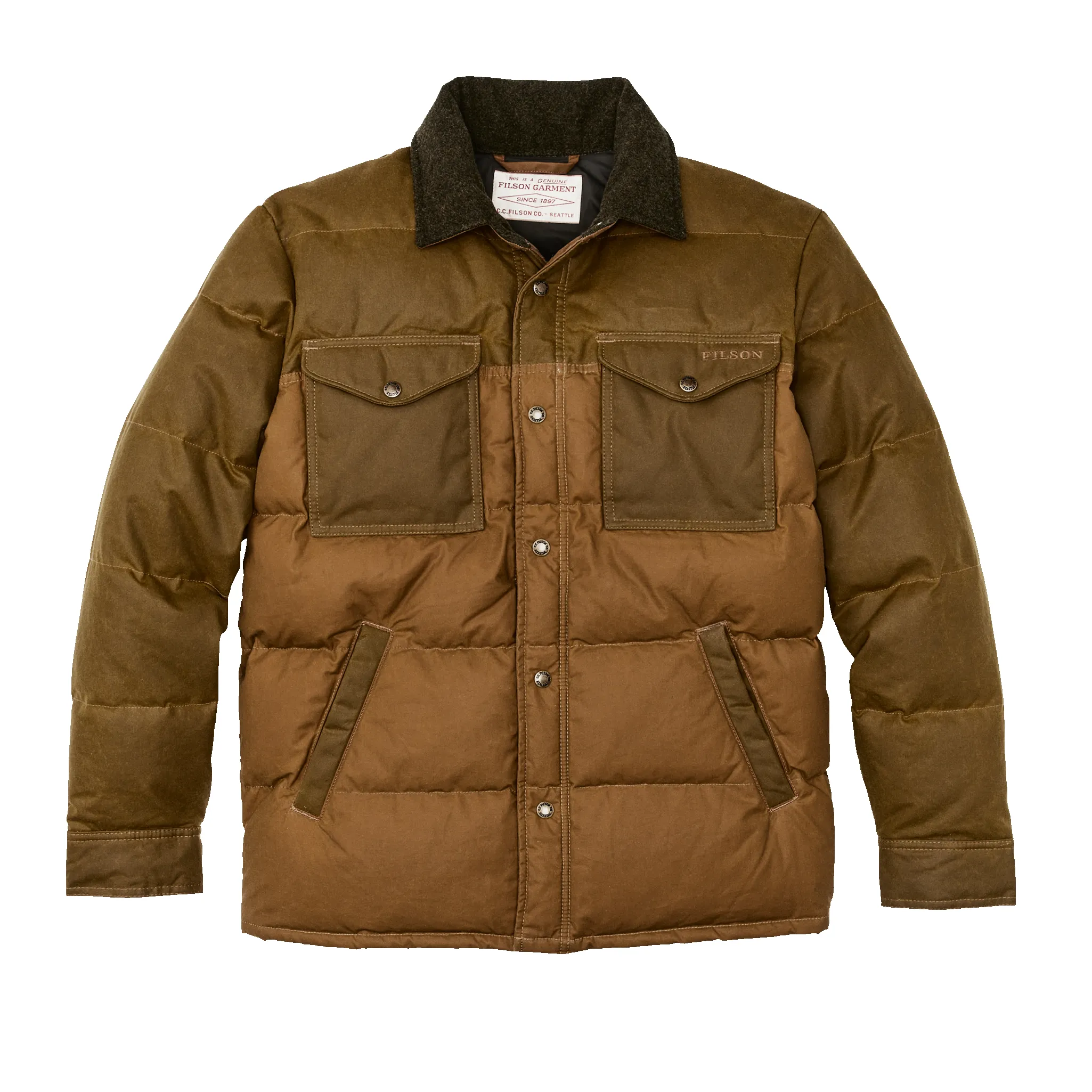 Down Jac-shirt - Dark Tan sold by Filson