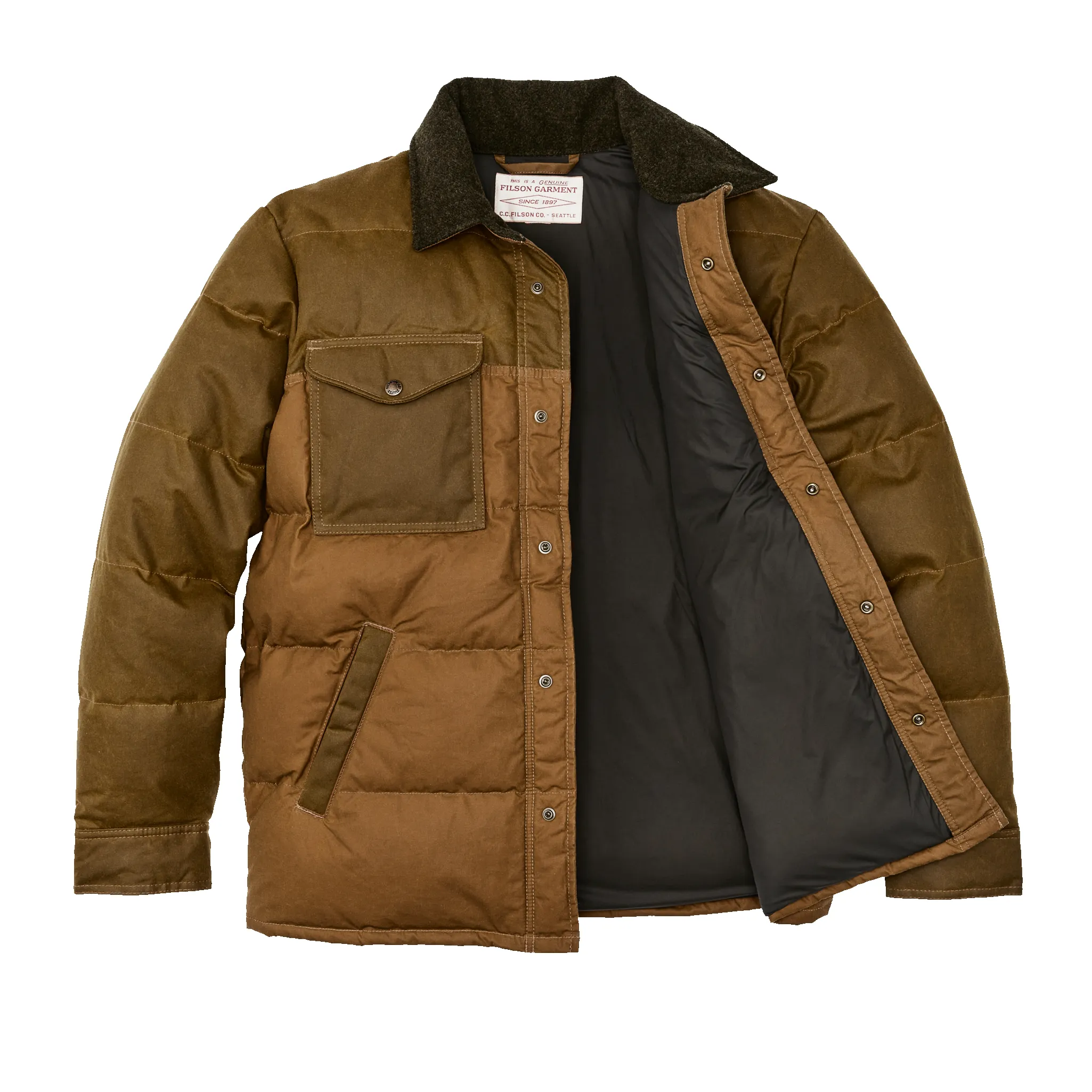 Down Jac-shirt - Dark Tan sold by Filson product image thumbnail 3