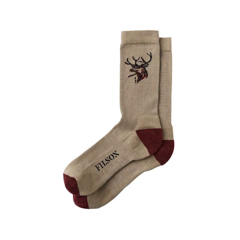 Everyday Crew Socks - Tan / Buck sold by Filson
