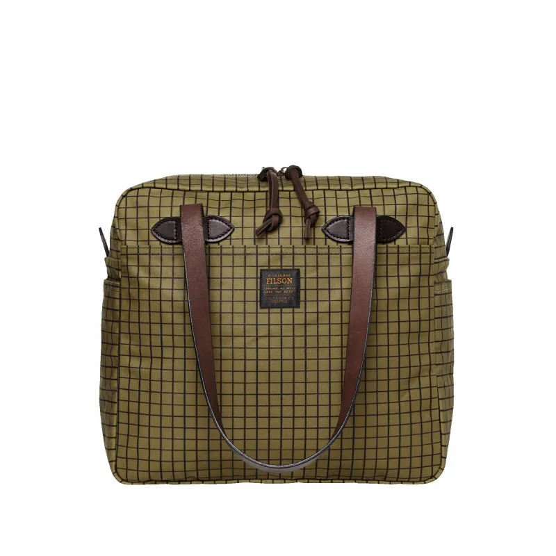 Tin Cloth Zipper Tote Bag - Flyway Green sold by Filson