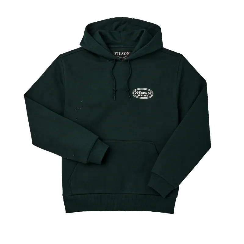 Prospector Embroidered Hoodie - Fir Oval sold by Filson