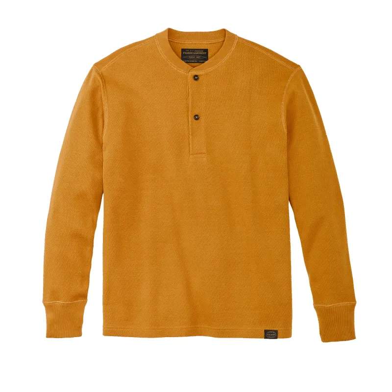 Waffle Knit Henley - Buckthorn Brown sold by Filson