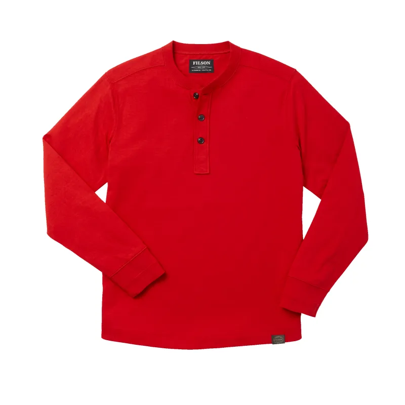 Double Layer Henley - Red sold by Filson
