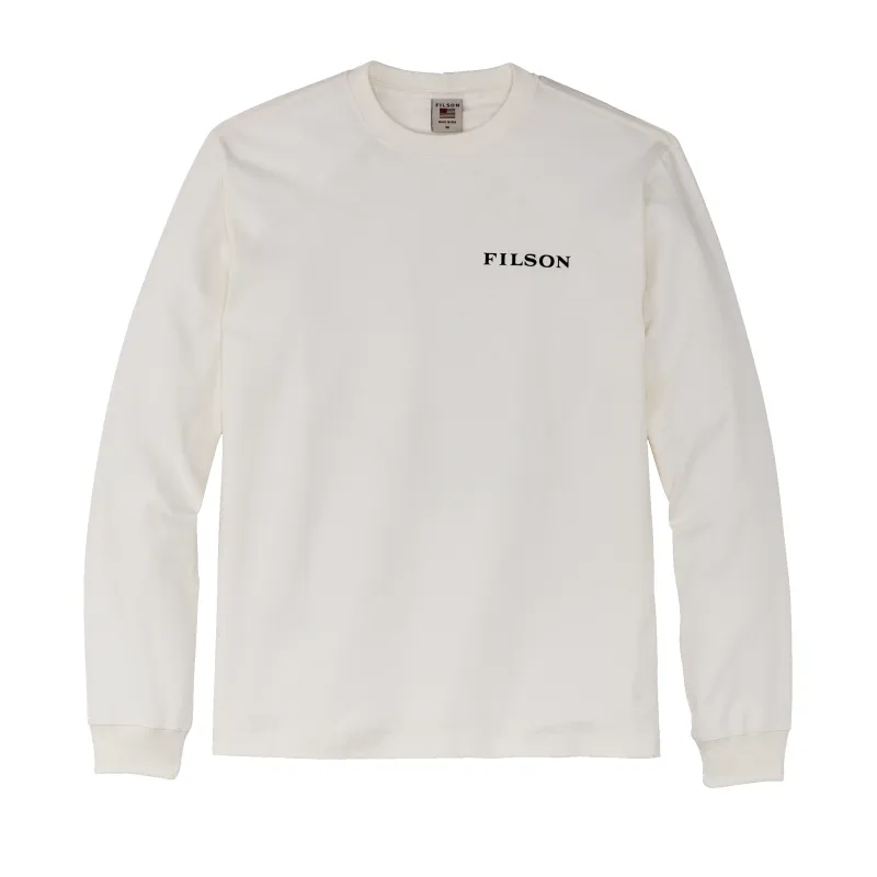 Long Sleeve Pioneer Graphic T-shirt - Off White / Surprise Attack sold by Filson