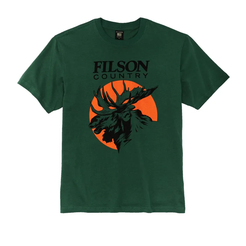 Pioneer Graphic T-shirt - Green / Moose sold by Filson