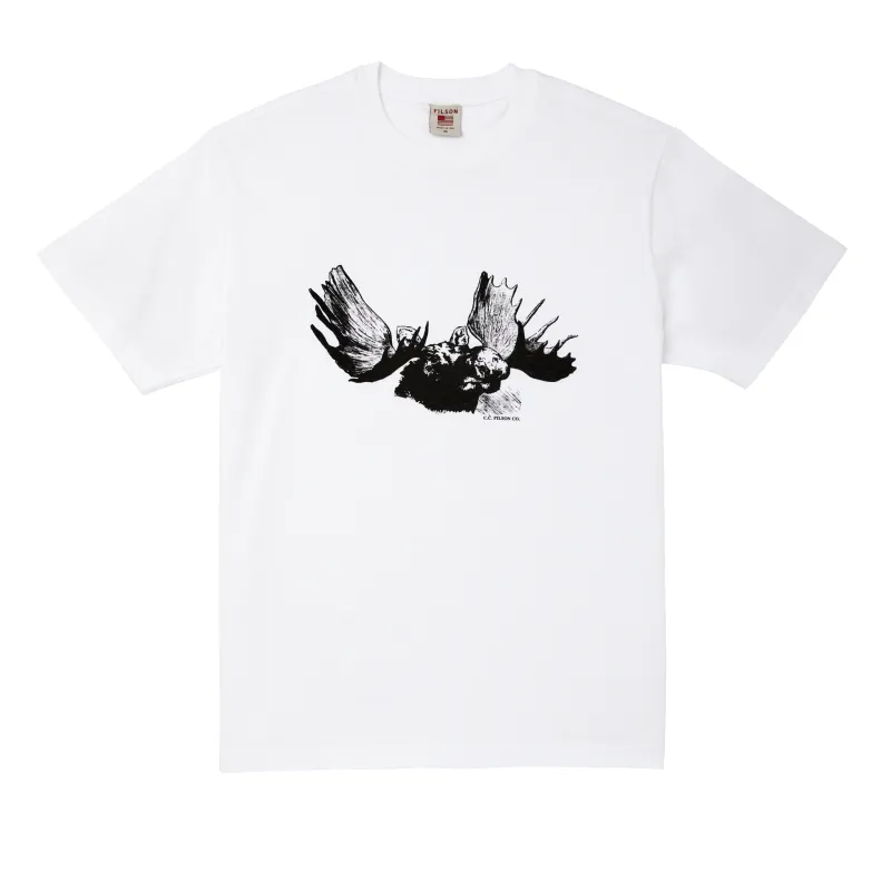 Pioneer Graphic T-shirt - White / Moose sold by Filson
