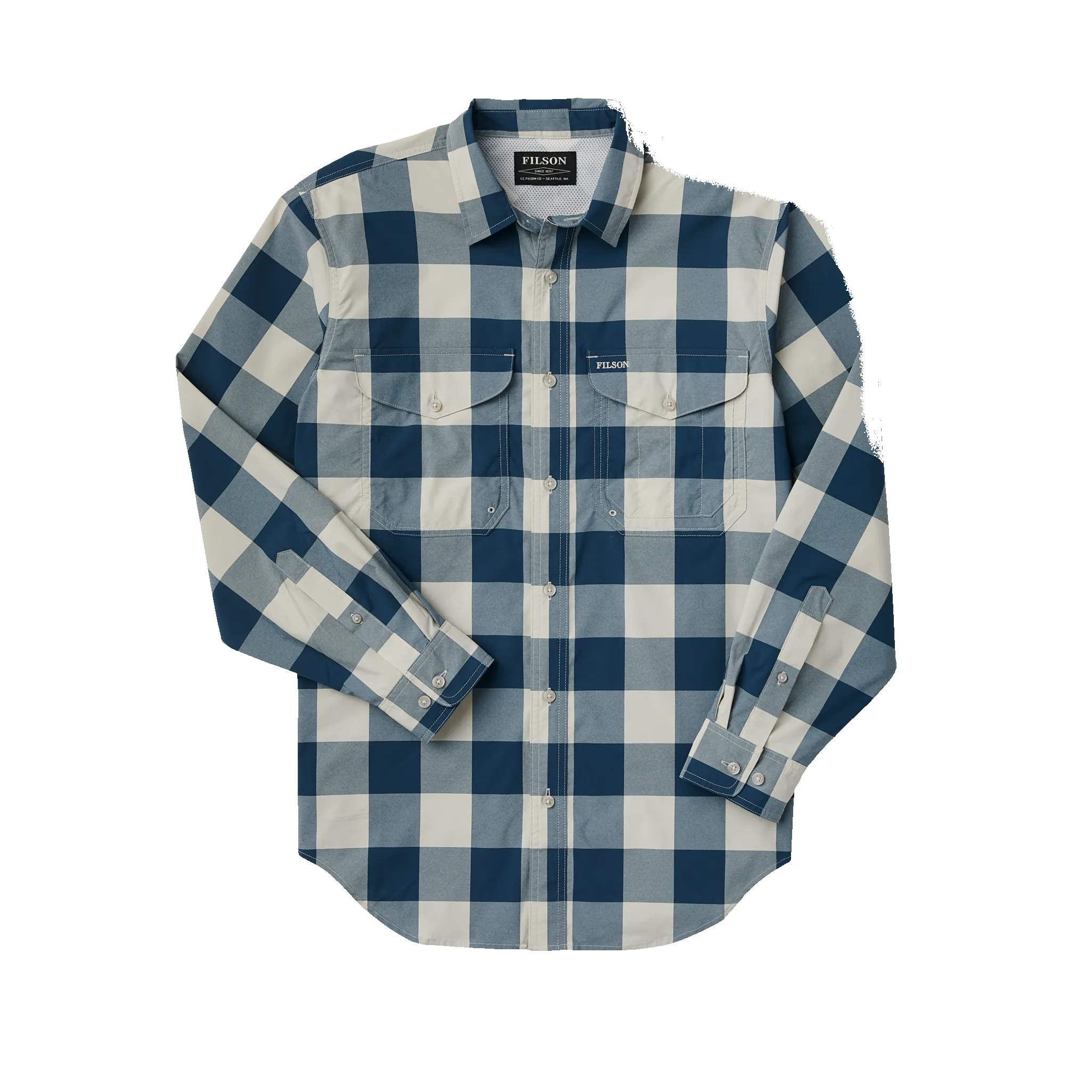 Twin Lakes Sport Shirt - Charcoal / Teal / Cream sold by Filson product image thumbnail 3