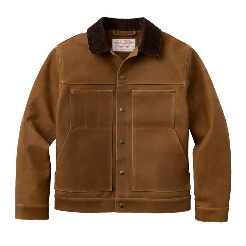 Roughout Leather Short Cruiser Jacket - Dark Sepia sold by Filson