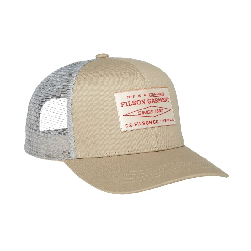 Mesh Snap-back Logger Cap - Tan / Diamond made by Filson