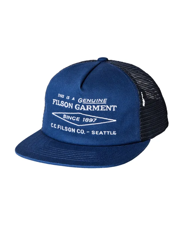 Diamond Trucker Mesh Cap - Blue sold by Filson