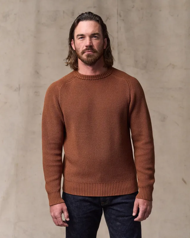 Vintage Cotton Crewneck Sweater - Rust made by Filson