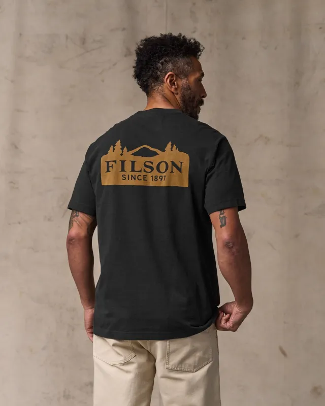 Scenic Graphic T-shirt - Black made by Filson