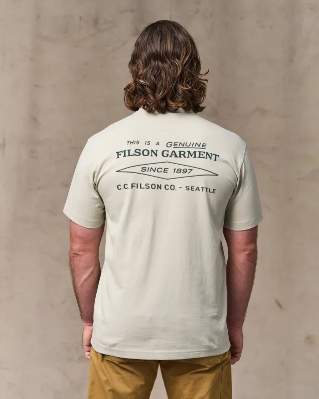 Diamond Graphic T-shirt - Gray Sky made by Filson
