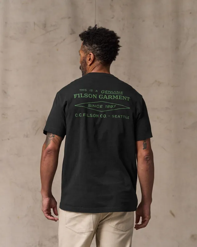 Diamond Graphic T-shirt - Black made by Filson