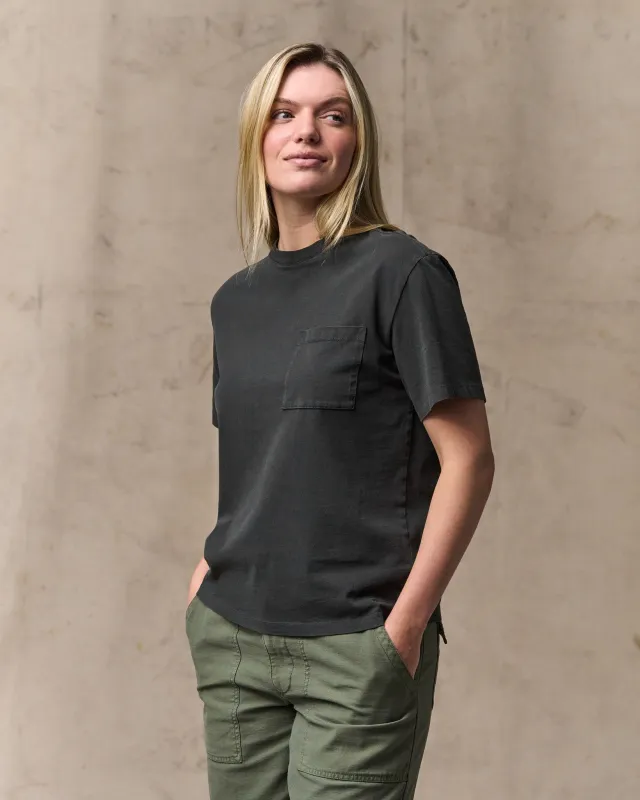 Women's Short Sleeve Pocket Tee - Faded Black sold by Filson