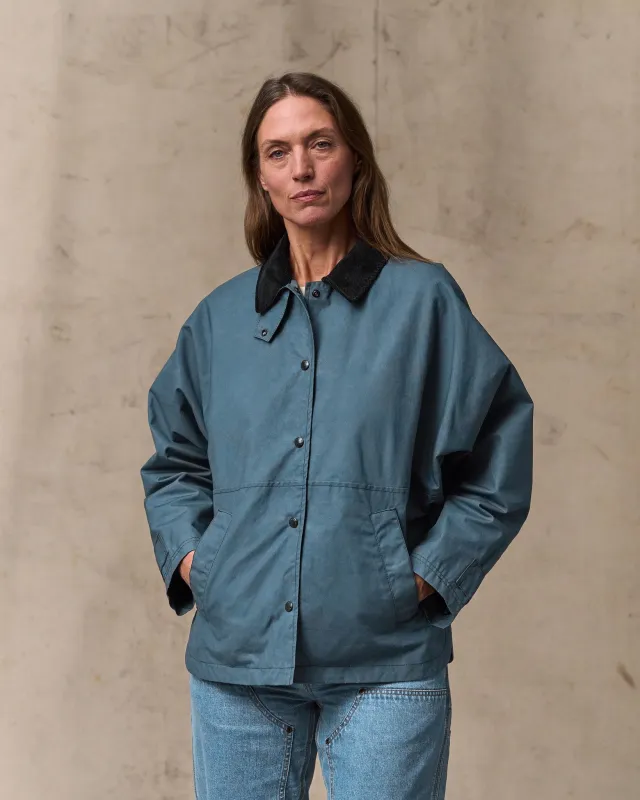 Women's Harbor Front Waxed Jacket - Navy sold by Filson