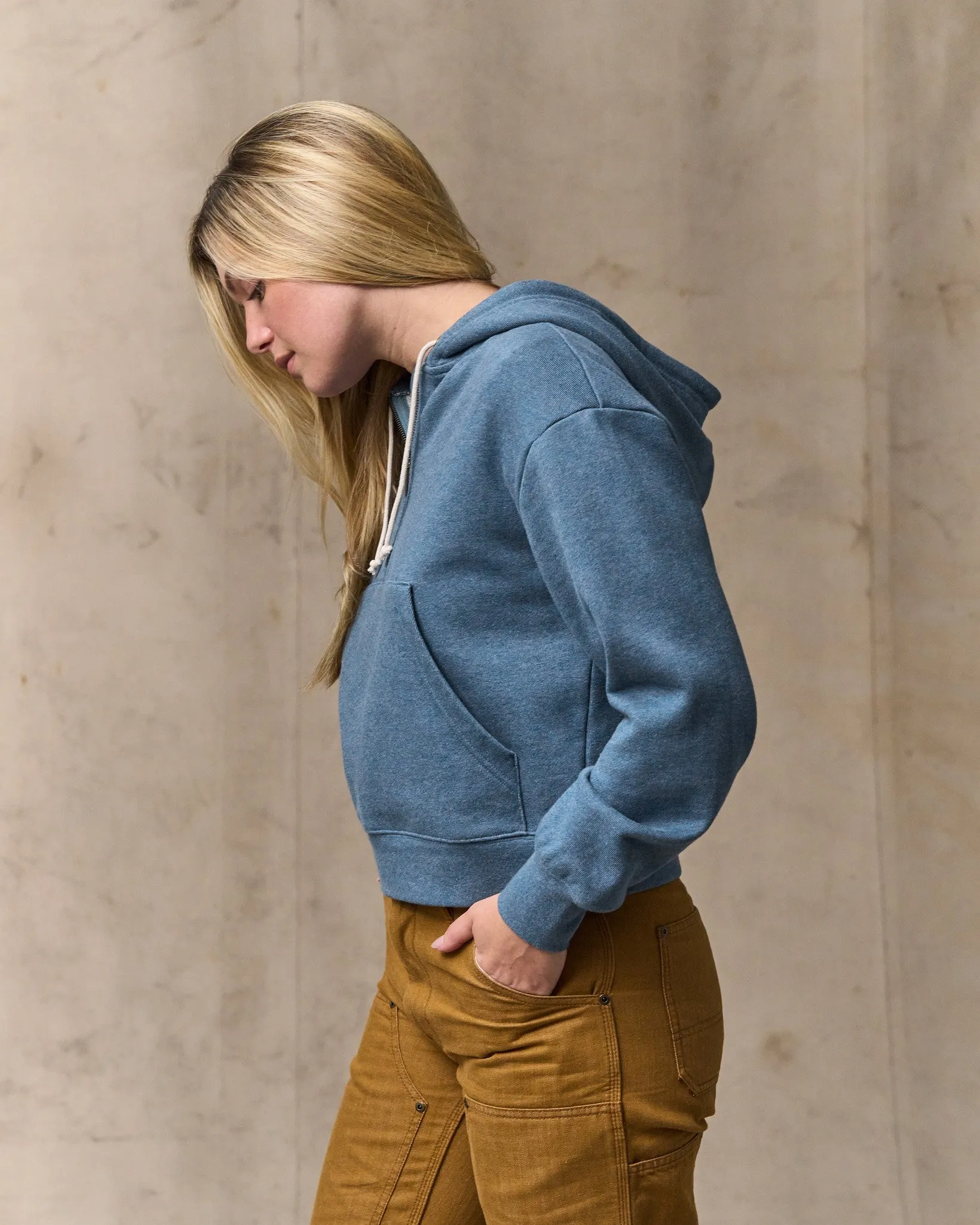Women's French Terry Half-zip Hoodie - Light Blue sold by Filson product image thumbnail 3