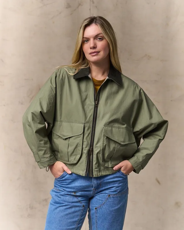 Women's Dry Wax Short Work Jacket - Slate Olive sold by Filson