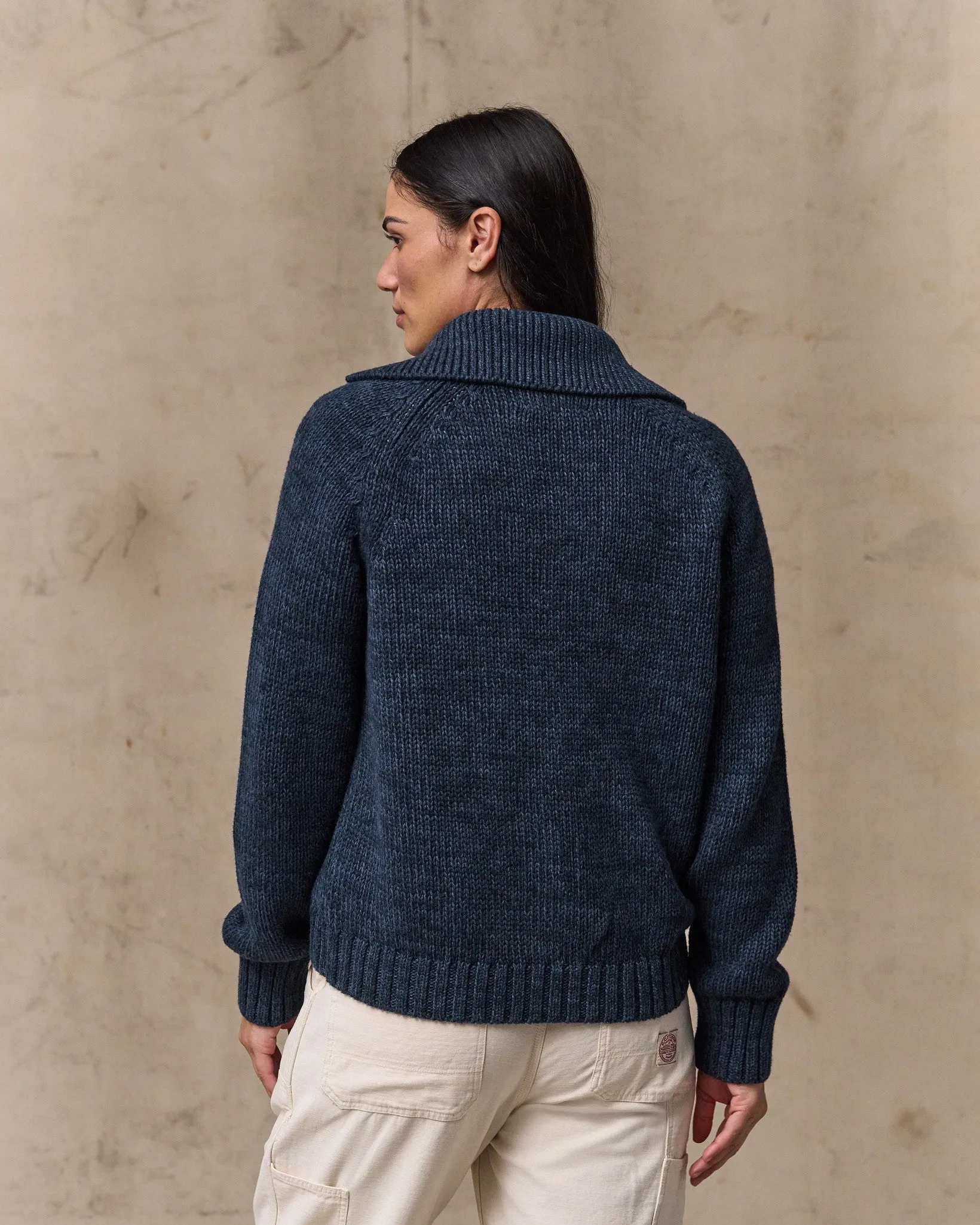 Women's Cotton Full-zip Cardigan - Navy / Marl sold by Filson product image thumbnail 2