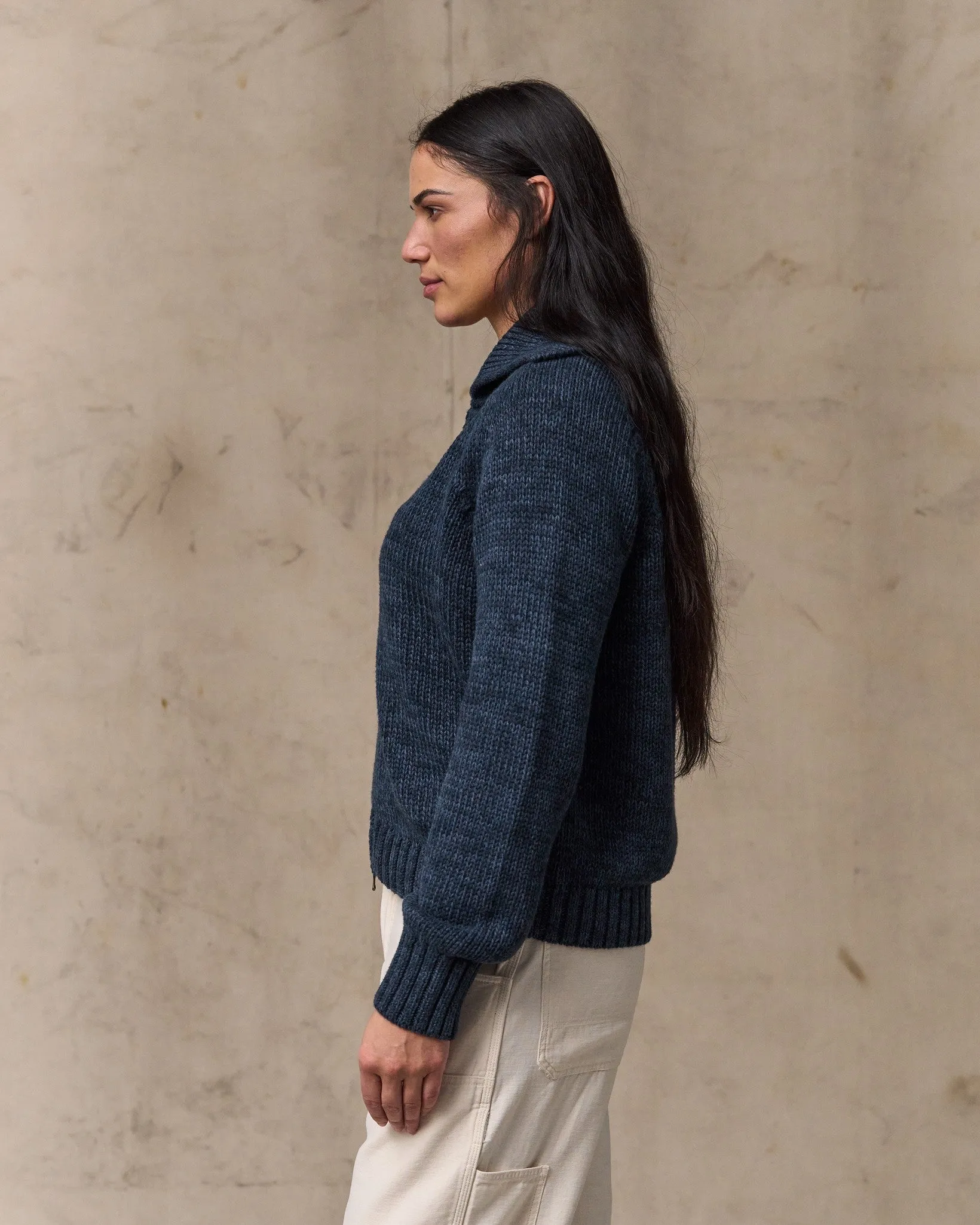 Women's Cotton Full-zip Cardigan - Navy / Marl sold by Filson product image thumbnail 3