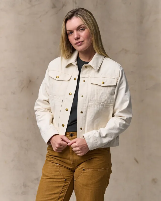 Women's Canvas Short Cruiser Jacket - Natural Seed made by Filson