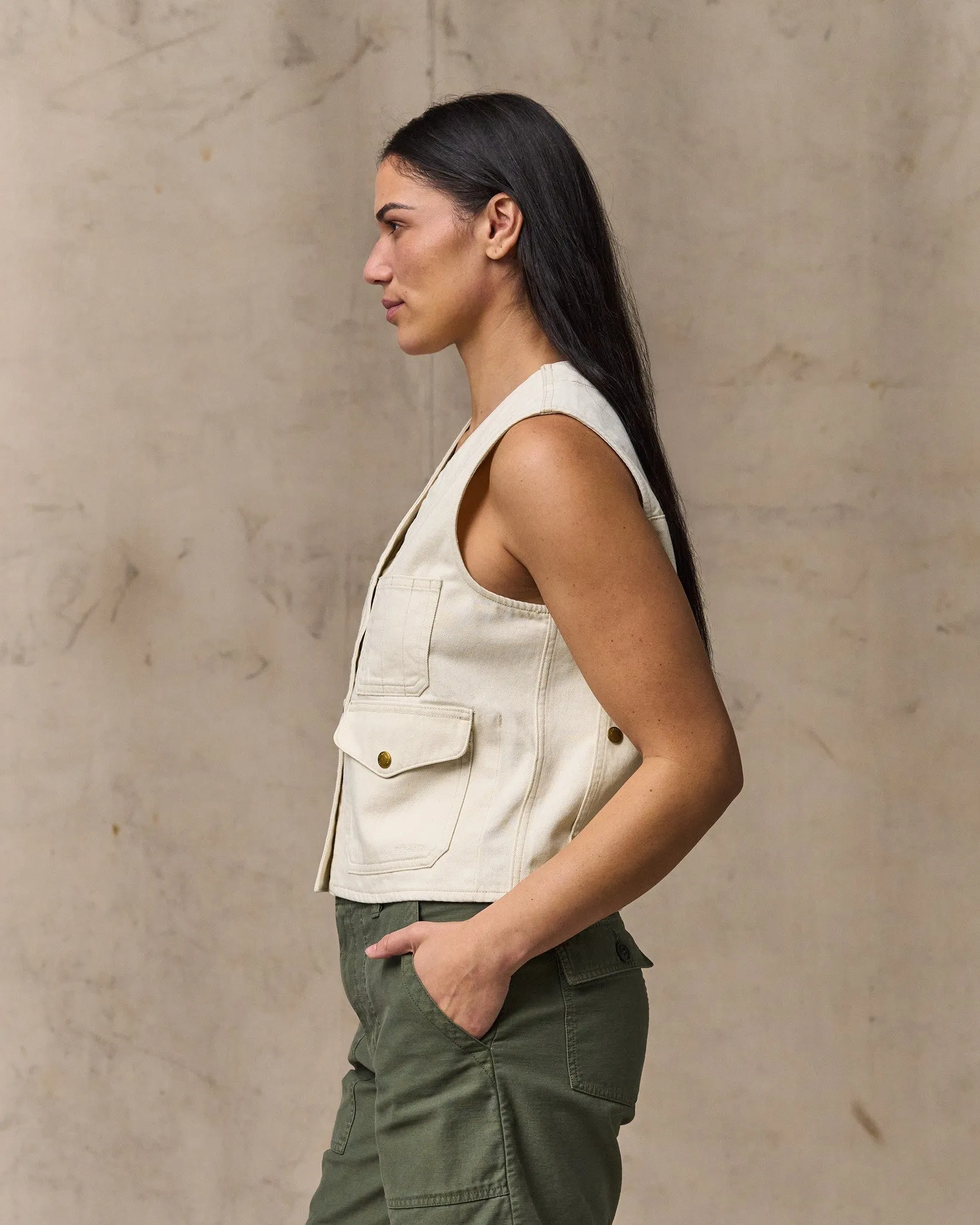 Women's Archive Cruiser Vest - Natural Seed sold by Filson product image thumbnail 3