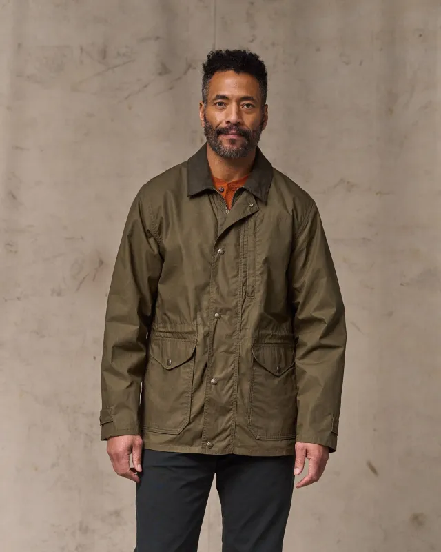 Dry Wax Mile Marker Coat - Burnt Olive sold by Filson