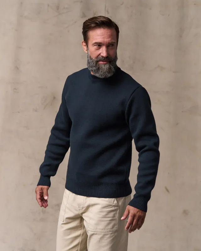 Cotton Crewneck Guide Sweater - Dark Navy sold by Filson