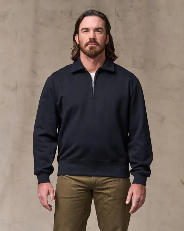 14-oz. Heritage Fleece Quarter Zip - Dark Indigo sold by Filson