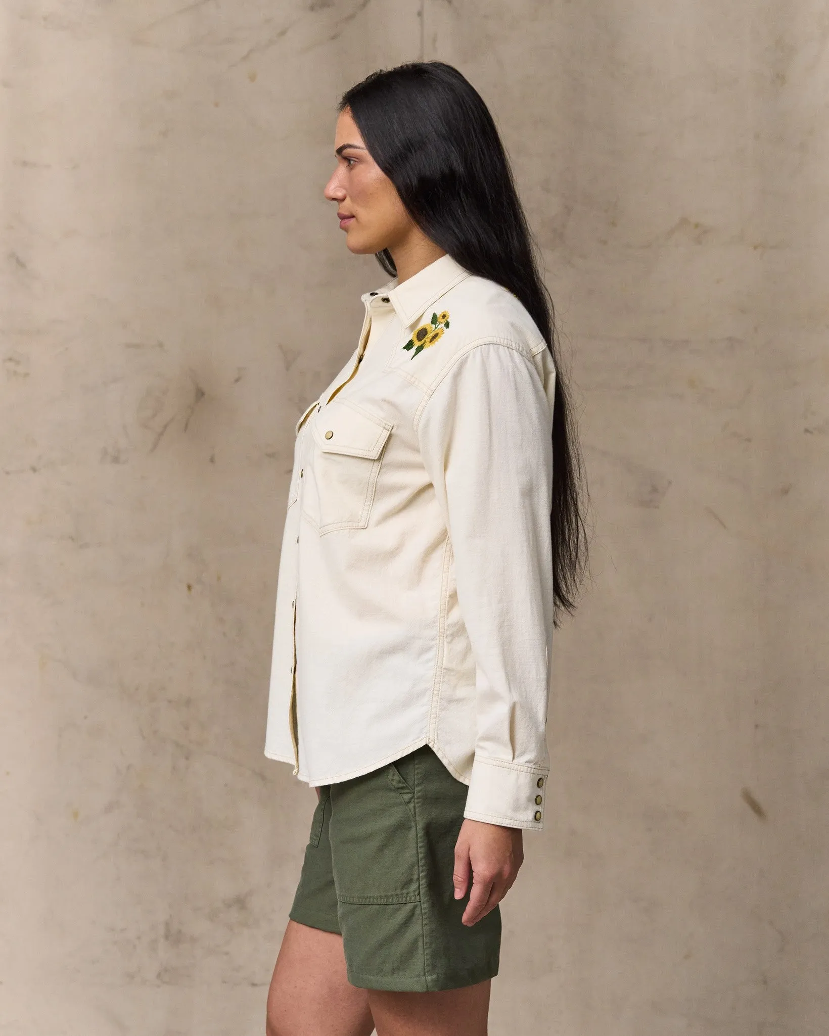 Women's Embroidered Western Shirt - Natural Seed sold by Filson product image thumbnail 3