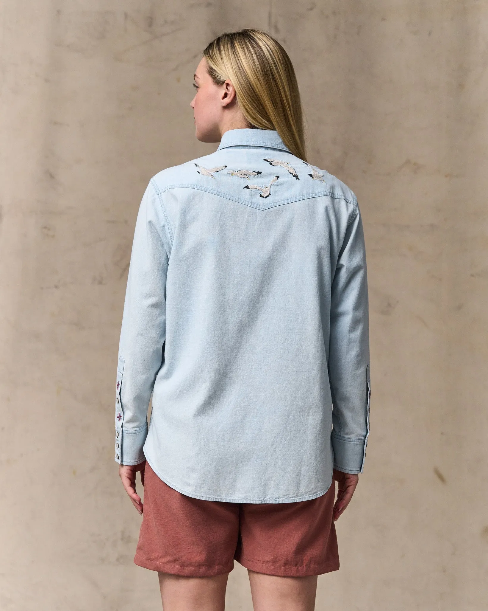 Women's Embroidered Western Shirt - Light Indigo sold by Filson product image thumbnail 2
