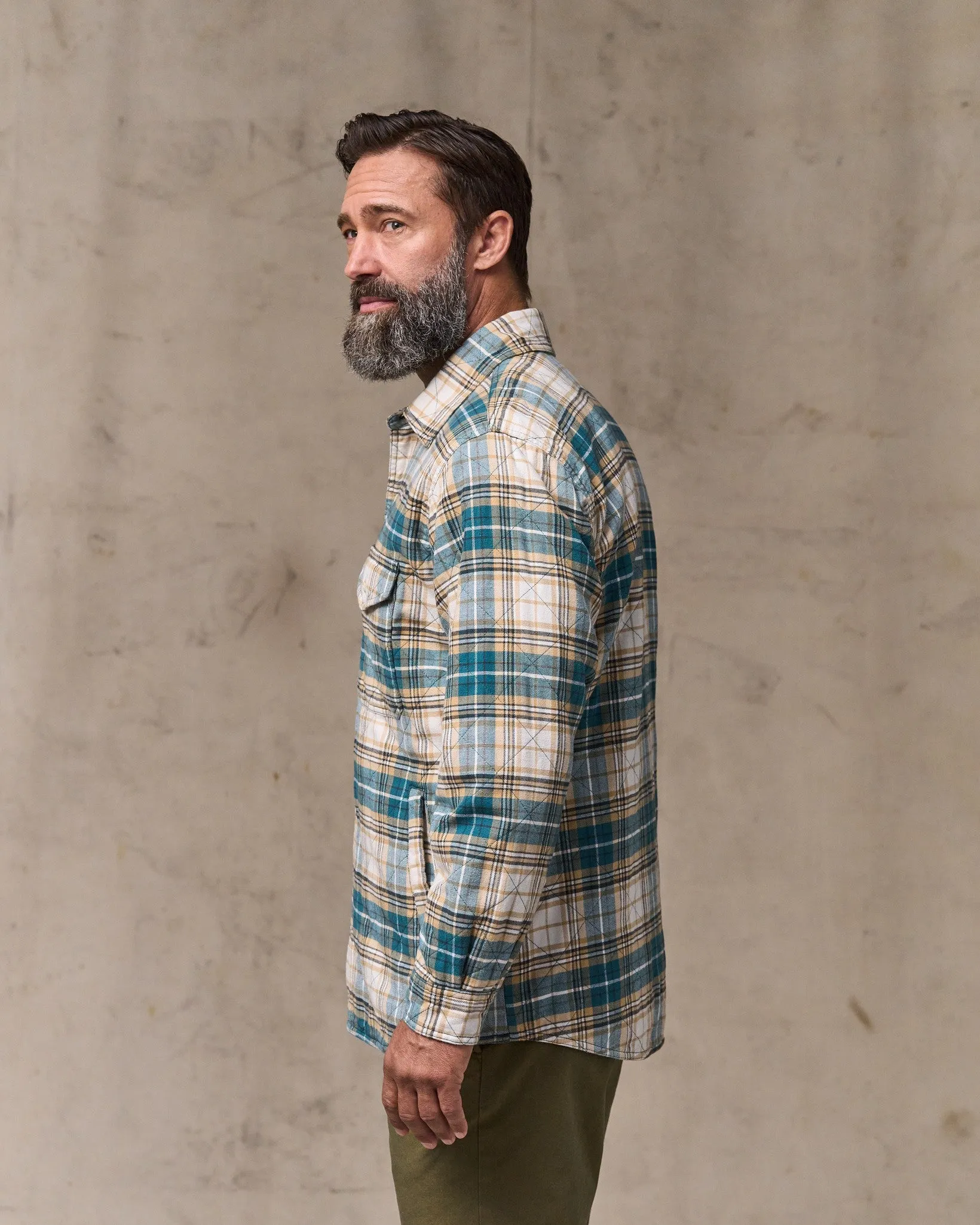 Insulated Flannel Jac-shirt - Teal / Khaki Plaid sold by Filson product image thumbnail 3