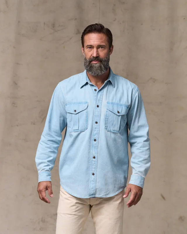 Denim Guide Shirt - Light Indigo made by Filson
