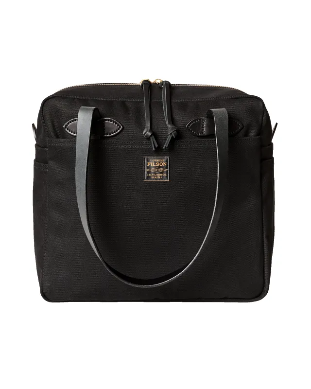 Rugged Twill Zipper Tote Bag - Black sold by Filson