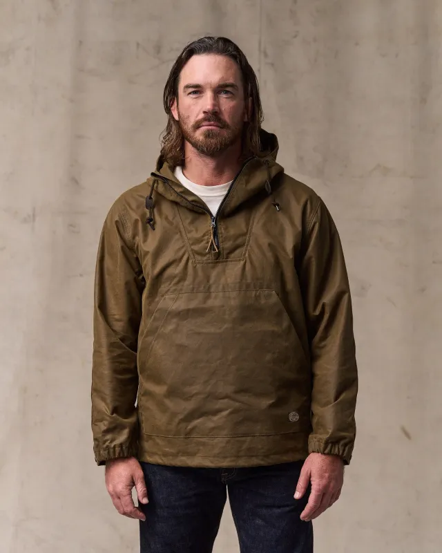 Shelter Cloth Waxed Anorak - Dark Tan sold by Filson