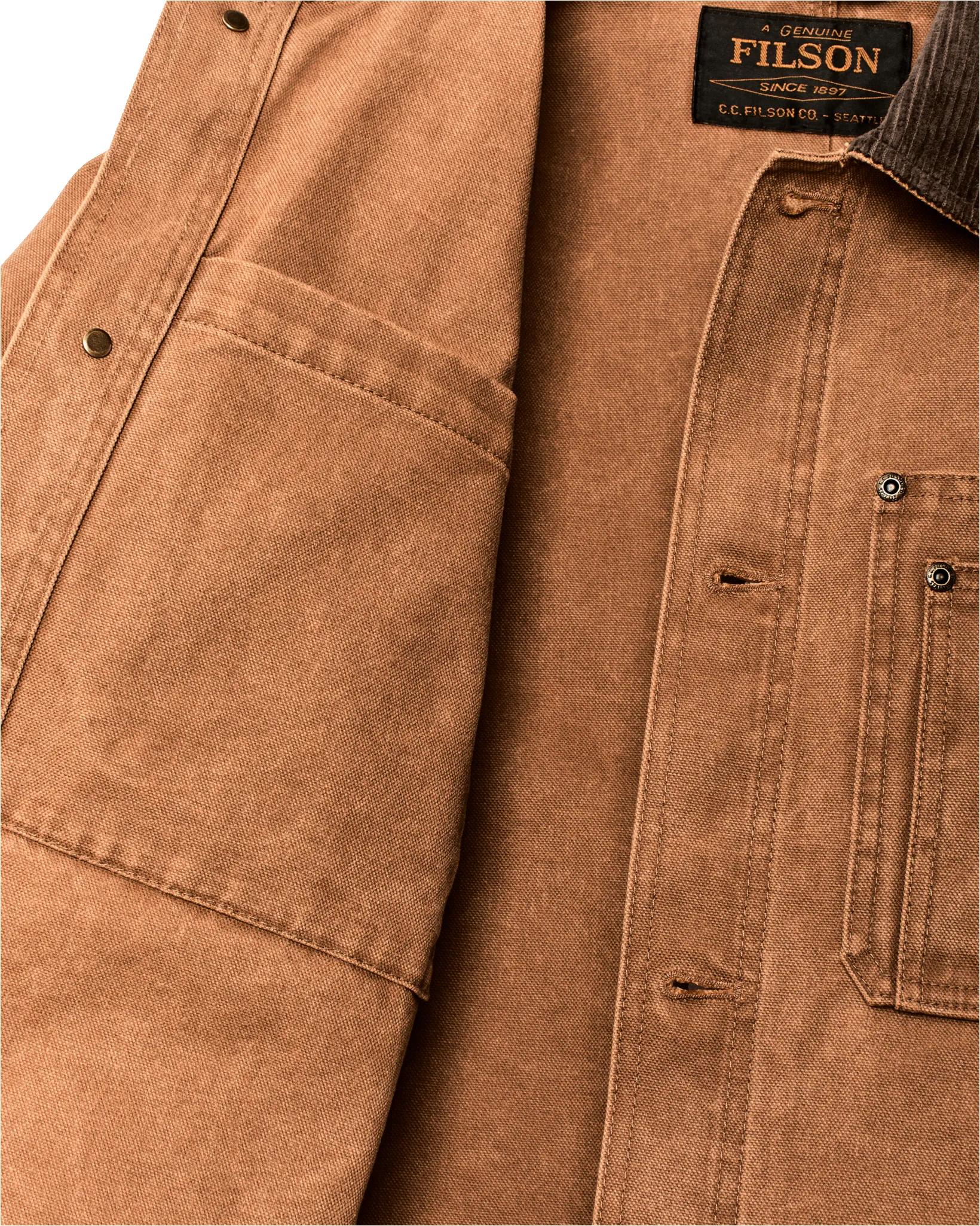 Rustic Canvas Barn Coat - Whiskey sold by Filson product image thumbnail 5