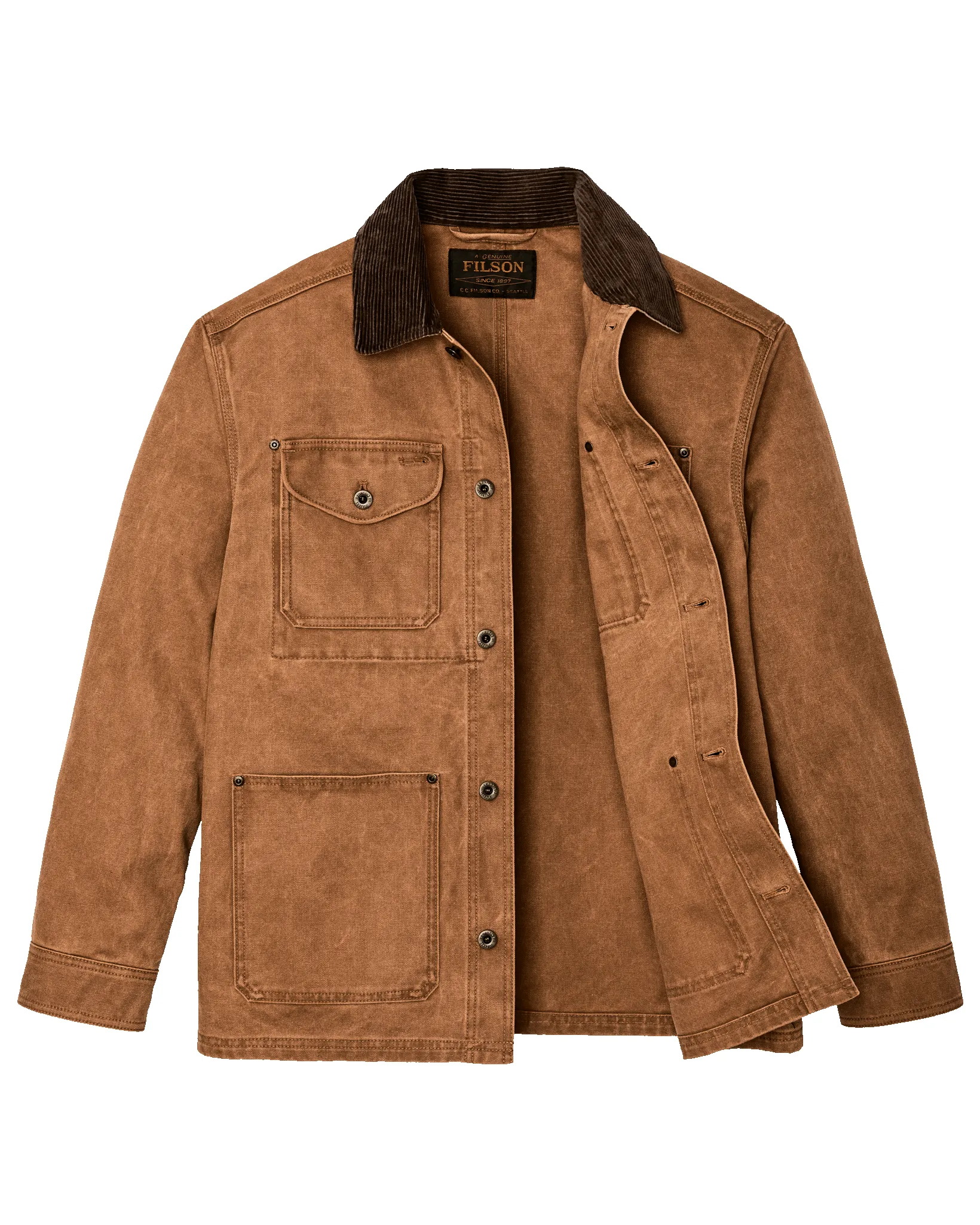 Rustic Canvas Barn Coat - Whiskey sold by Filson product image thumbnail 3
