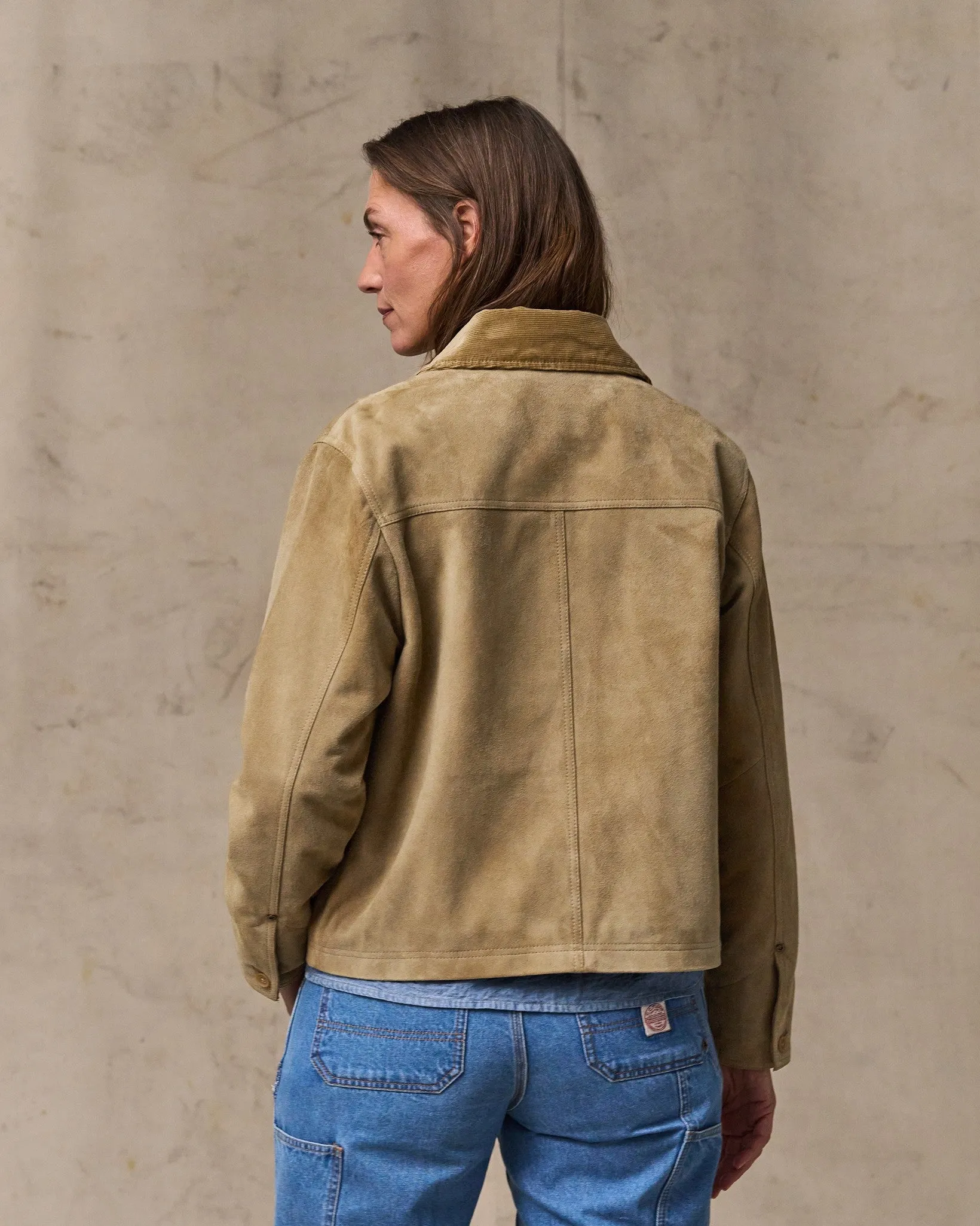 Women's Short Suede Barn Jacket - Light Gray sold by Filson product image thumbnail 2