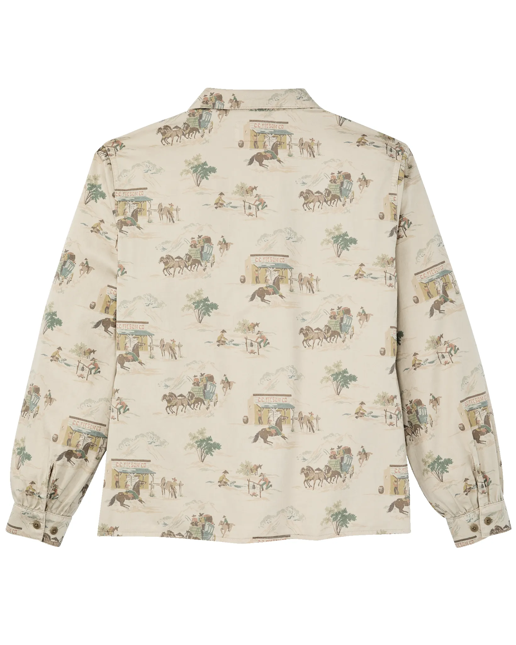 Women's Long Sleeve Twill Camp Shirt - Desert Green / Print sold by Filson product image thumbnail 2
