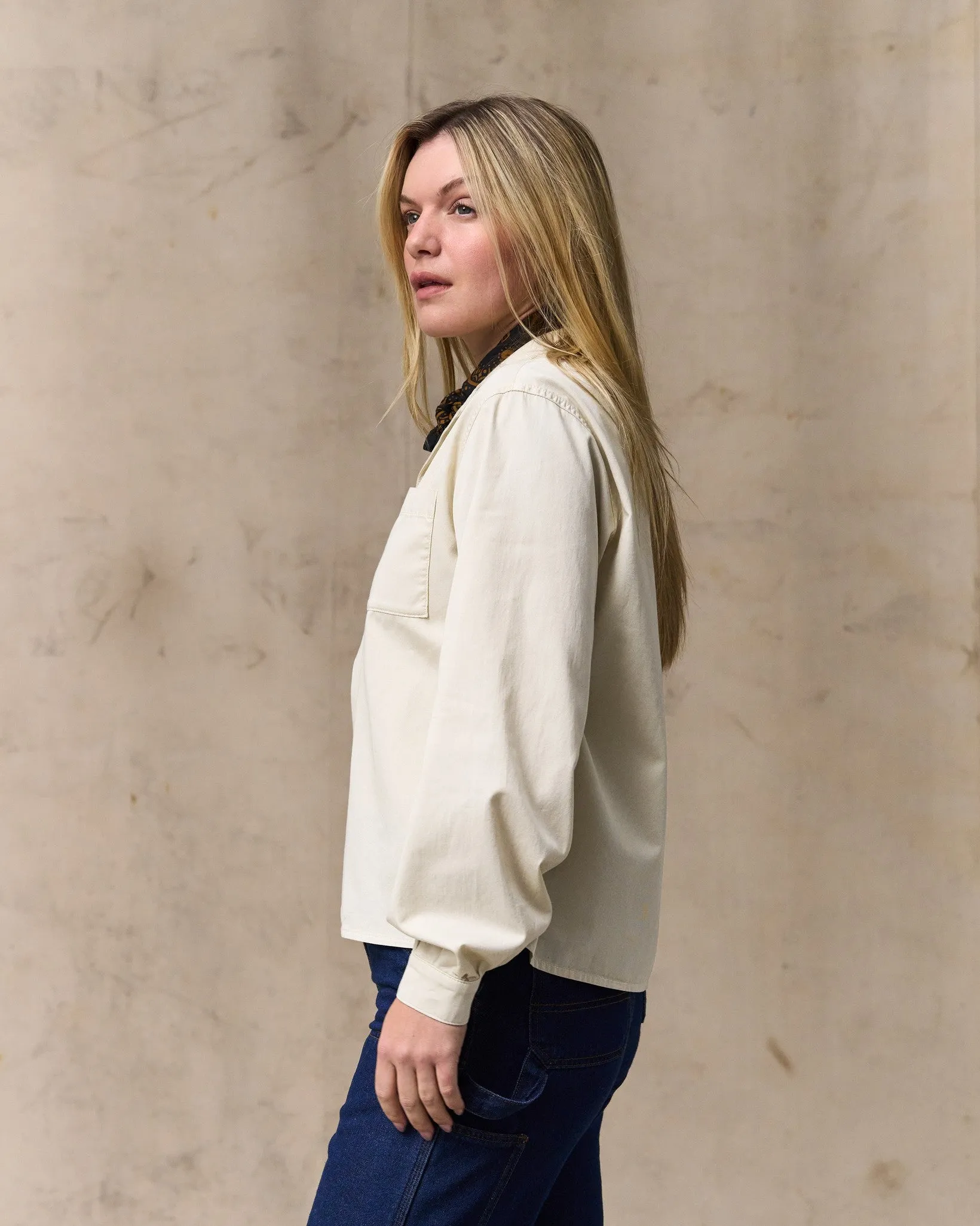 Women's Long Sleeve Twill Camp Shirt - Cream sold by Filson product image thumbnail 3