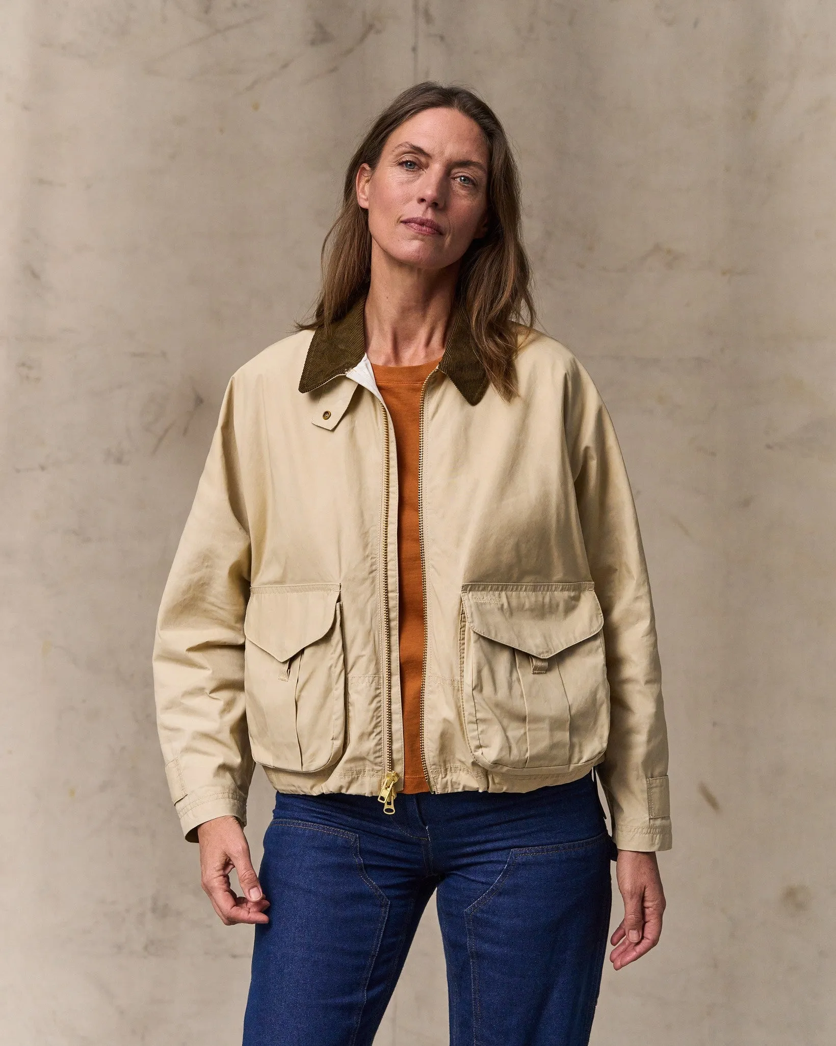 Women's Dry Wax Short Work Jacket - Quail Tan sold by Filson