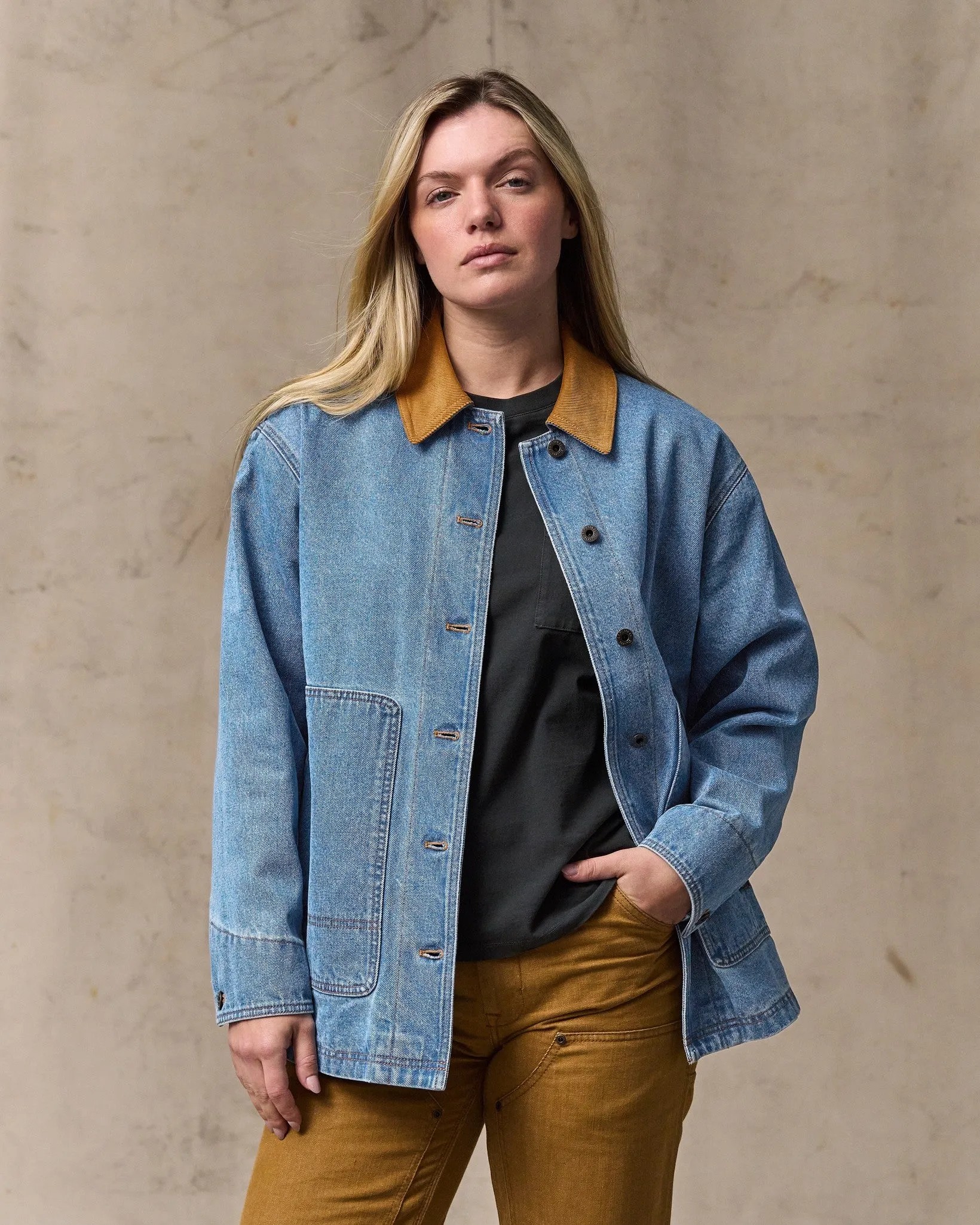 Women's 11-oz. Denim Barn Coat - Light Indigo sold by Filson